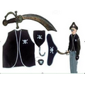 Children Pirates Costume (Patch/ Hand Hook/ Vest/ Sword/ Cap)